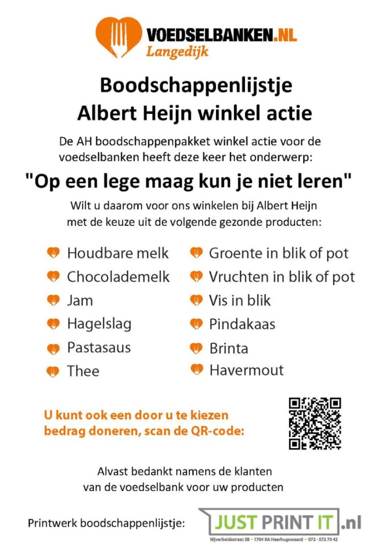 AH actie ‘Op een lege maag kun je niet leren’
