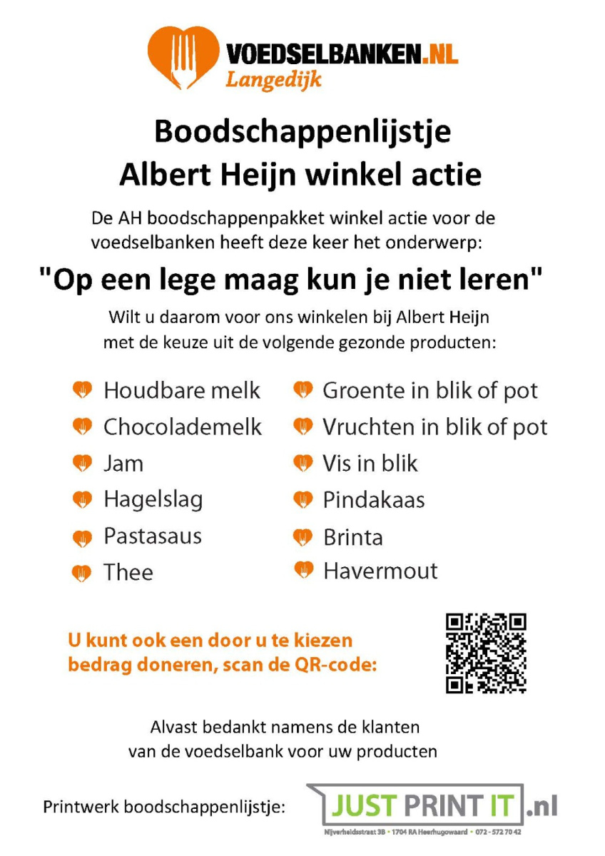 AH actie ‘Op een lege maag kun je niet leren’